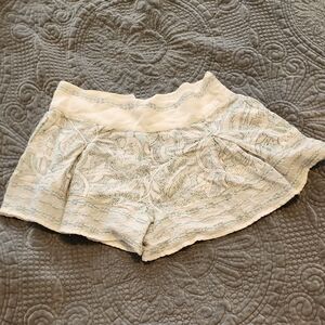 free people flowy White and Light Blue Shorts